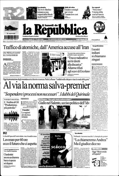 Il lunedì de La repubblica